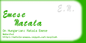 emese matala business card